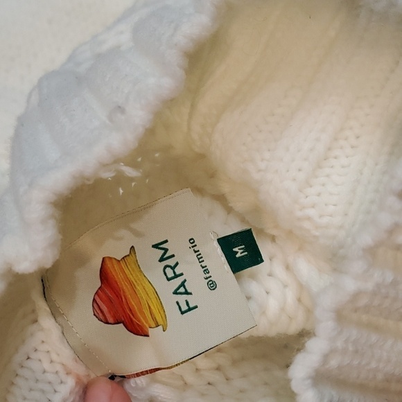 NWOT Farm Rio White Midi Sweater Dress sz M - Picture 5 of 12